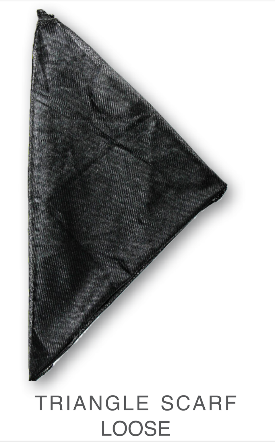 Satin Triangle Scarf (black) loose