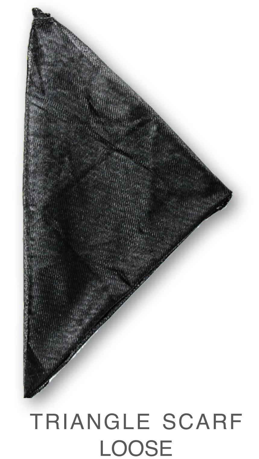Satin Triangle Scarf (black) loose