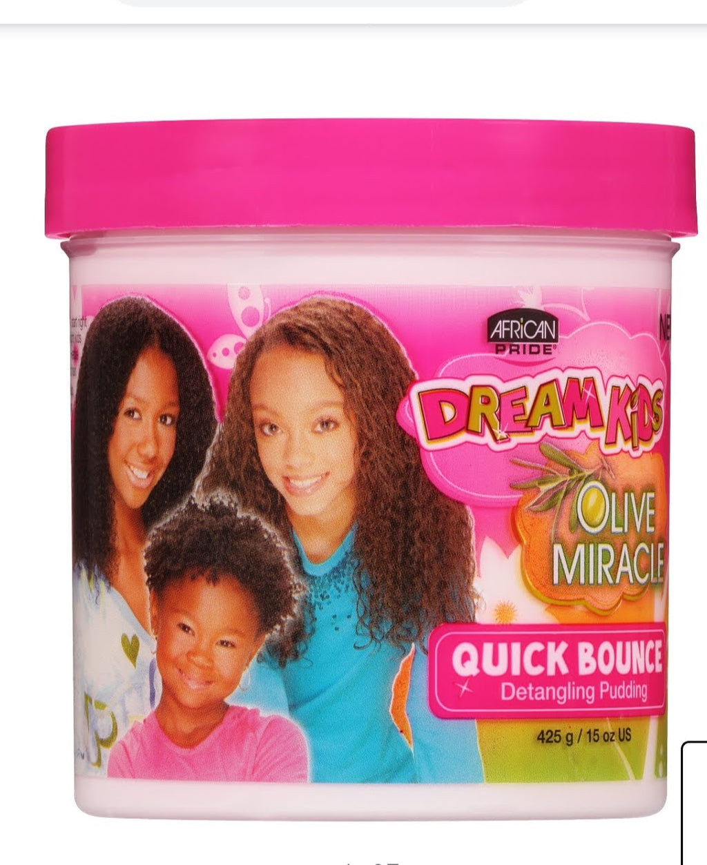 African Pride Dream Kids Olive Miracle Quick Bounce Detangling Pudding 15oz/(425g)