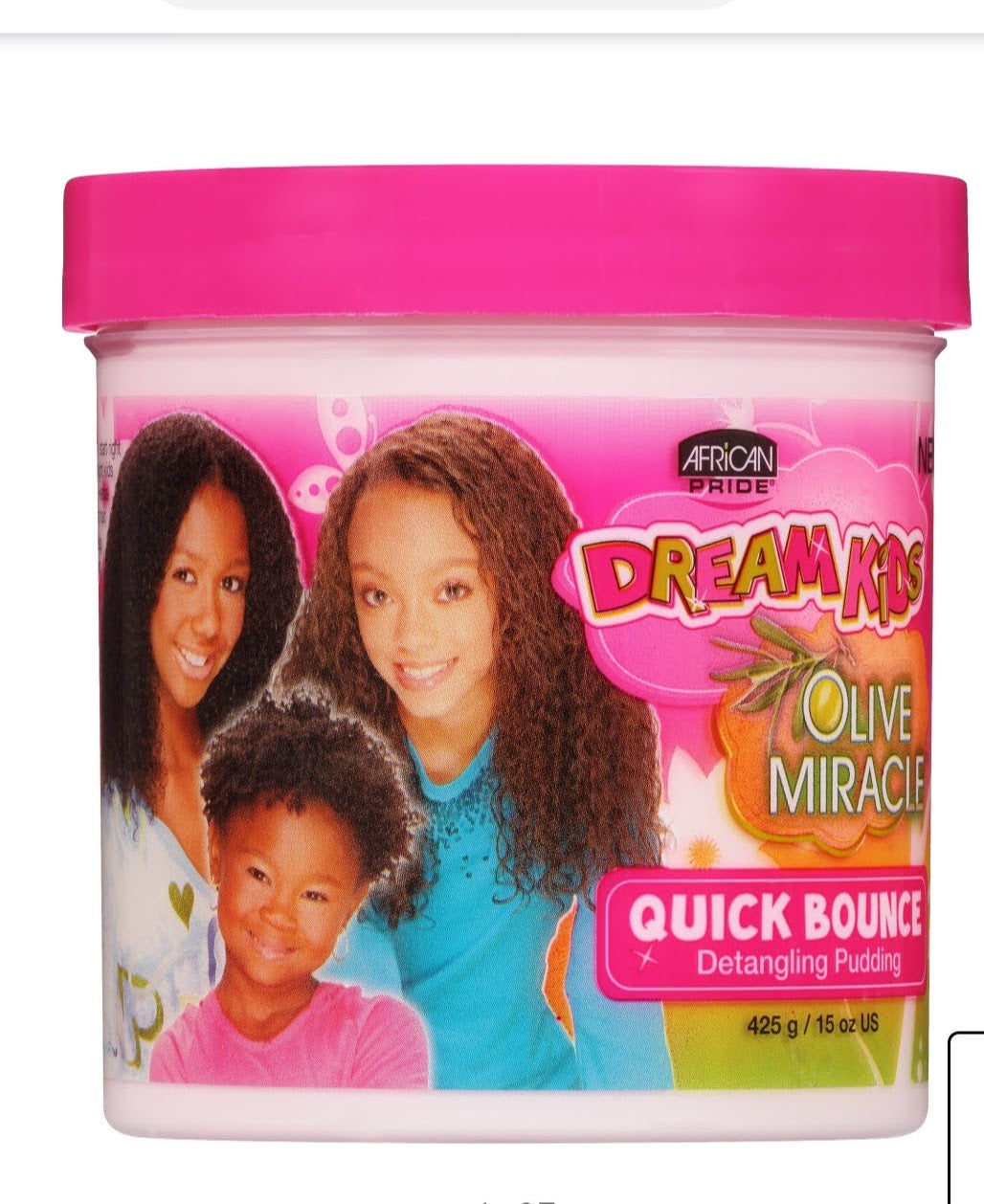 African Pride Dream Kids Olive Miracle Quick Bounce Detangling Pudding 15oz/(425g)