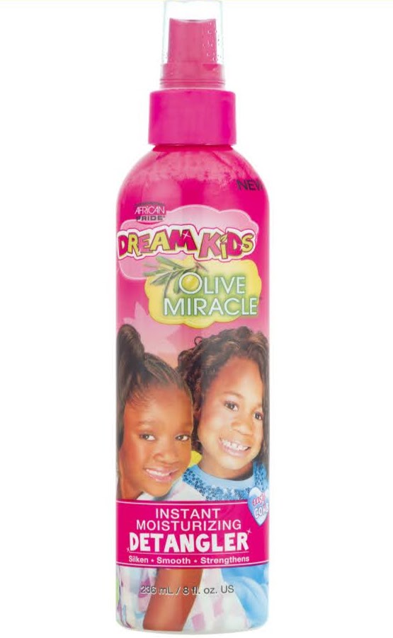 African Pride Dream Kids Olive Miracle Instant Moisturising Detangler Spray 8o./(236ml)
