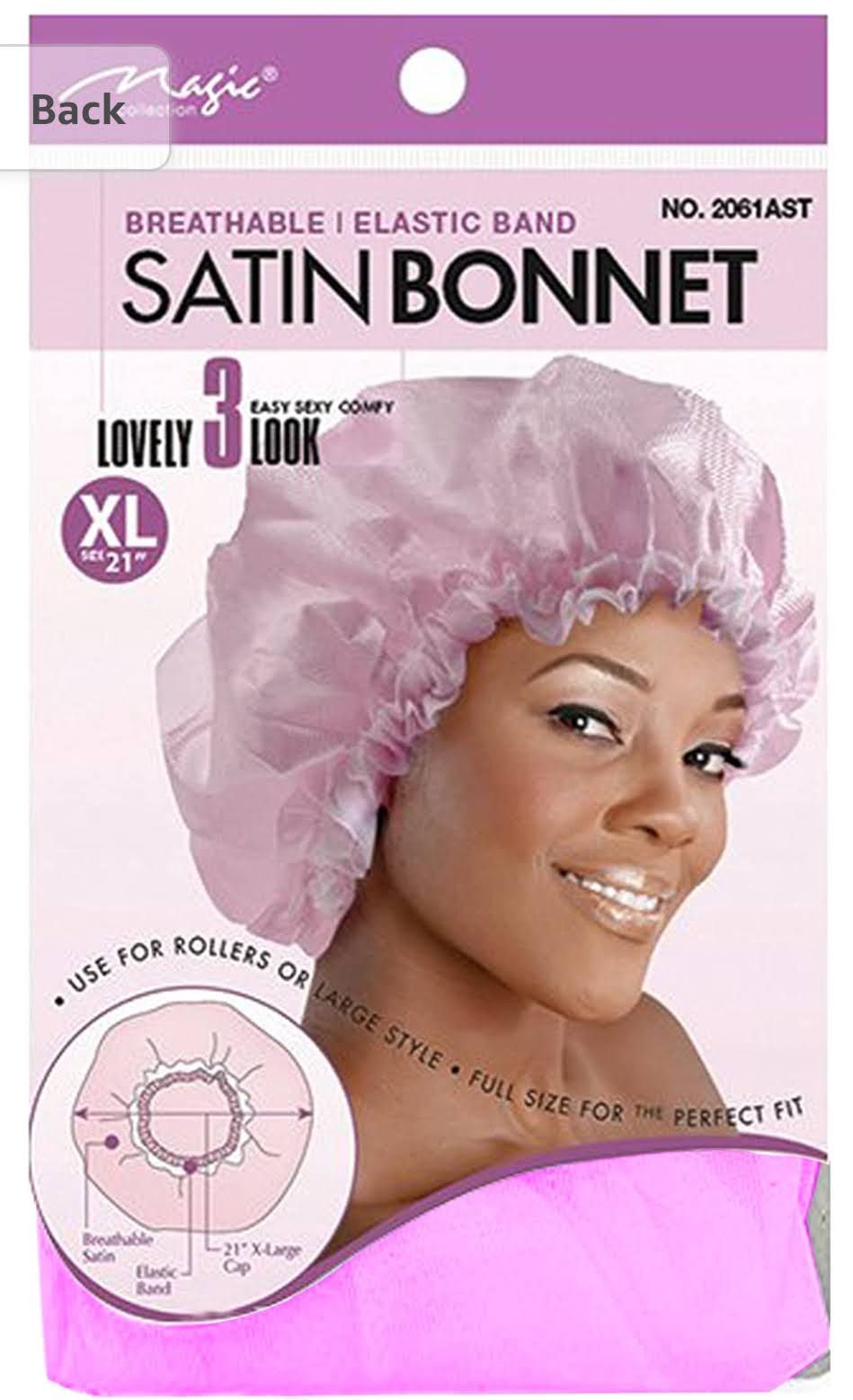 Magic Breathable Satin Bonnet (assorted colours)