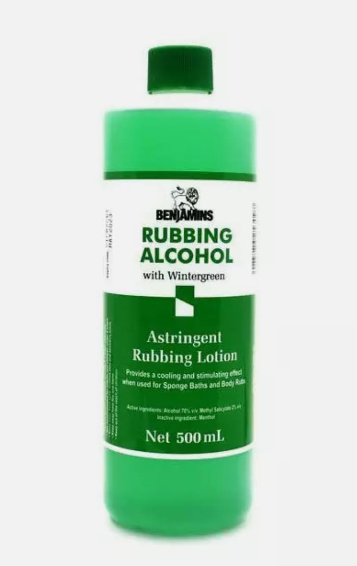 Benjamins Rubbing Alcohol (winter green) 500ml