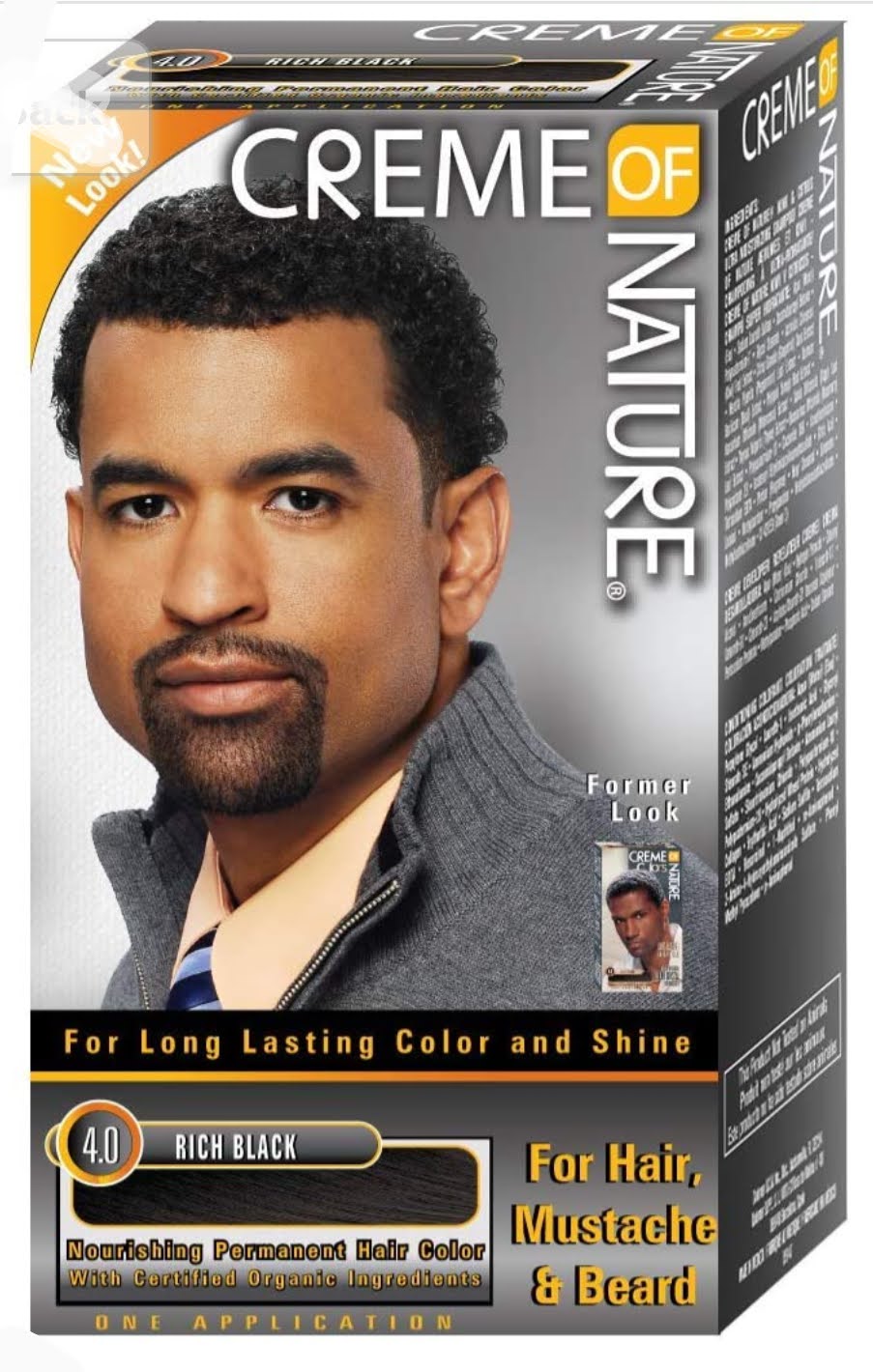 Creme of Nature Hair, Moustache and Beard Colour (Rich Black #4.0)