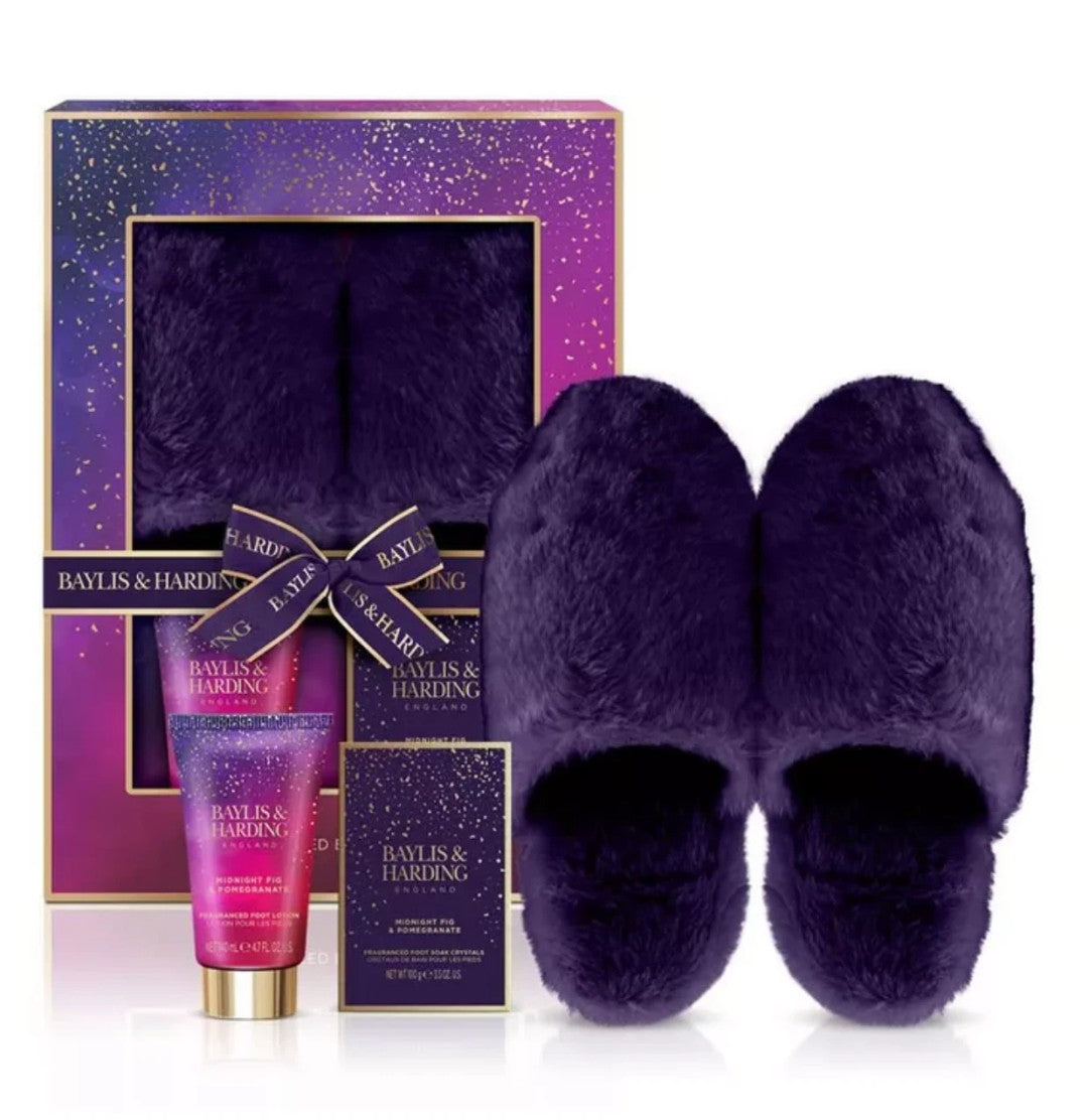 Baylis and Harding Slippers Set (Midnight Fig and Pomegranate)