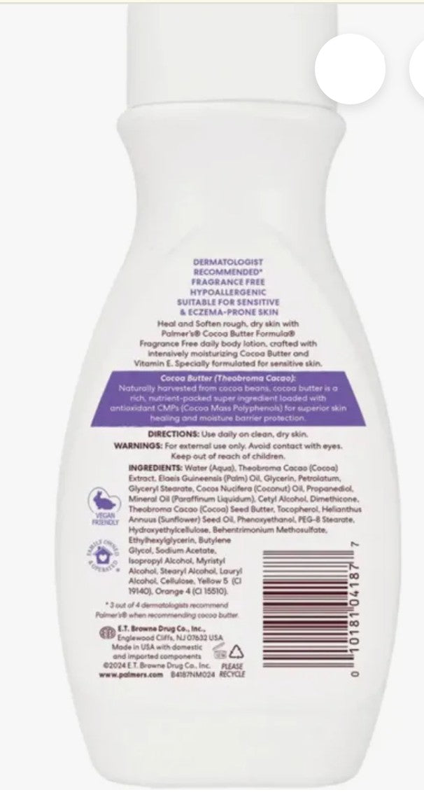 Palmer's Cocoa Butter Formula Lotion (Fragrance Free) 250ml