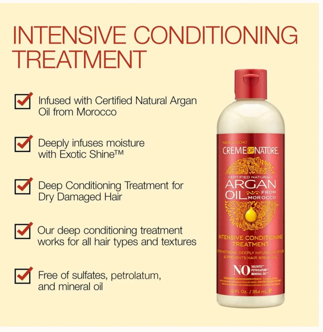 Creme of Nature Argan Oil Intense Conditioning Treatment 12oz.