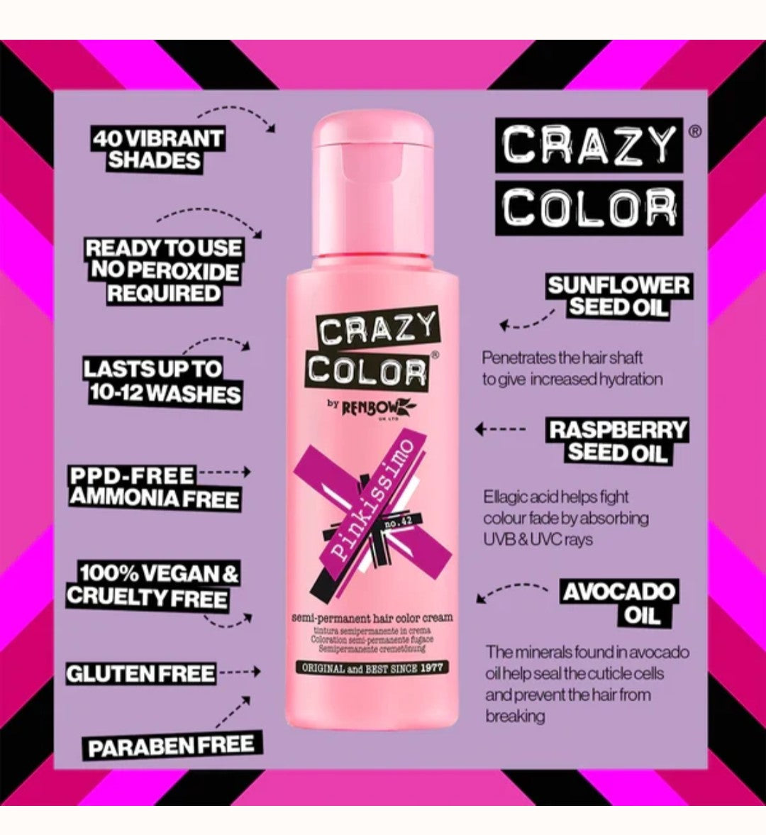 Crazy Colour Semi-permanent Hair Colour 100ml