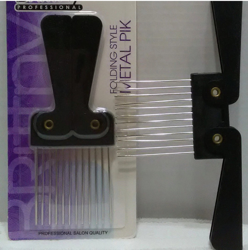 Folding Metal Afro Pik Comb