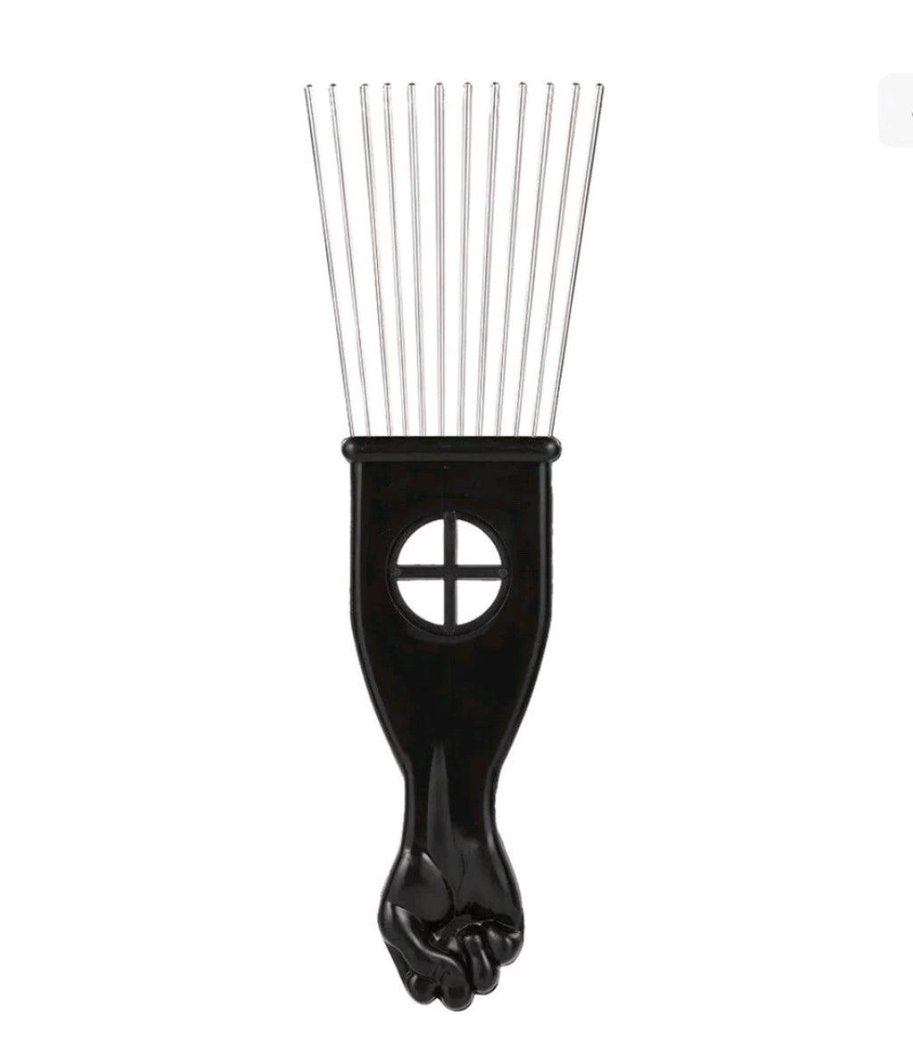 Metal Afro Fan Pik Comb (sml)