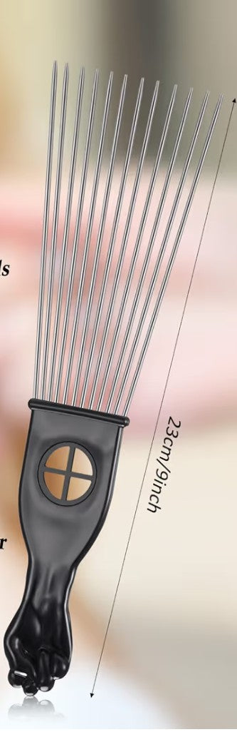 Metal Afro Fan Pik Comb (large)