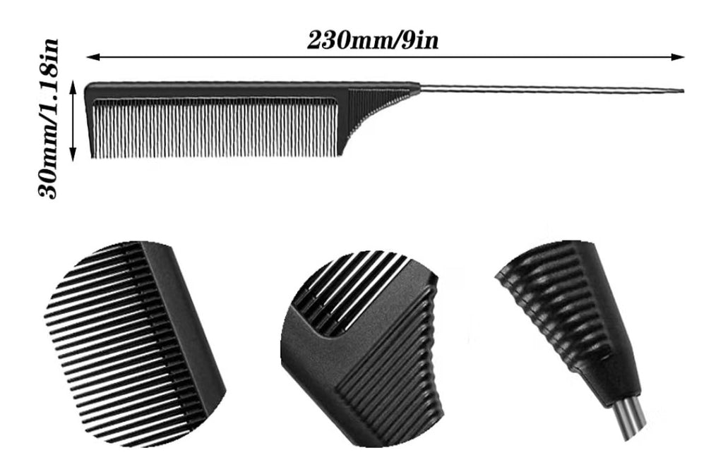 Metal Pin Tail comb