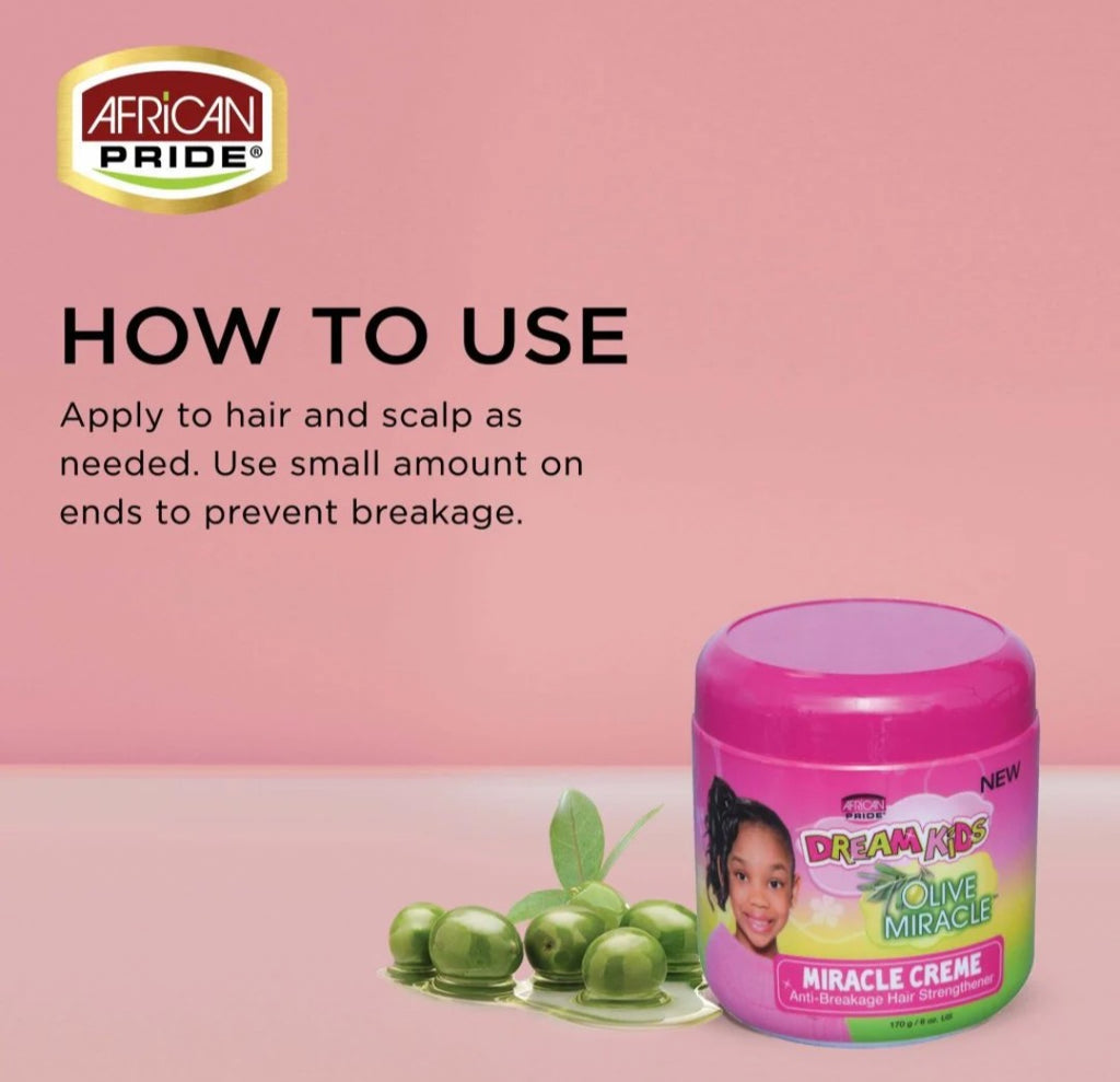 African Pride Dream Kids Olive Miracle Anti-breakage Hair Strengthener 170g