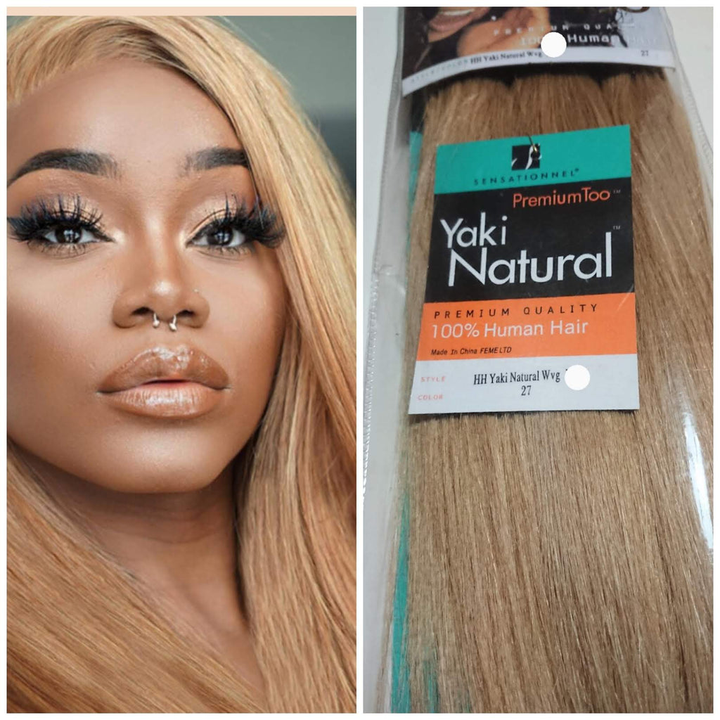 Premium Too Yaki Natural 100% Human Hair Weave #27